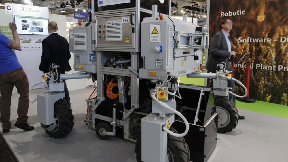 Le robot allemand Flourish est capable d’embarquer un laser de destruction des adventices. © C. Le Gall/GFA